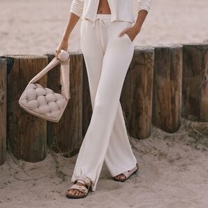 Beyond Yoga‎ Well Traveled Wide Leg Pant, Ivory